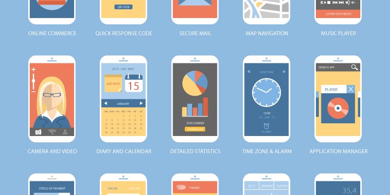 15款手机程序设计矢量素材